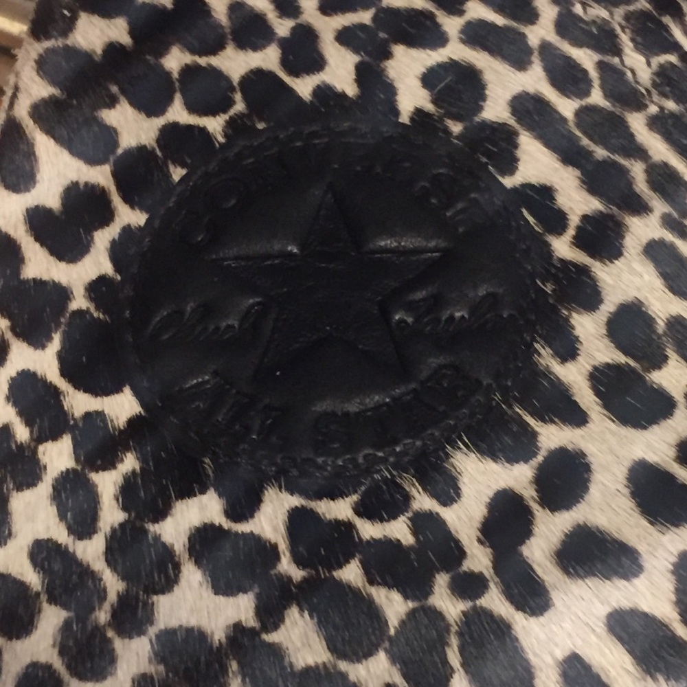 Converse Ctas `70 Cheetah-print Faux Fur High-top Black Egret Pony Hair 157621C - Picture 10 of 14